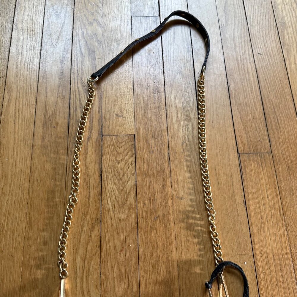 Rebecca Minkoff Mini MAC Purse Black Pebbled Leather Tassel Stud and Chain - Picture 14 of 16